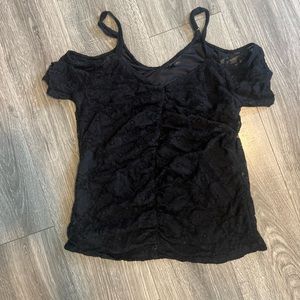 Torrid open shoulder lace top